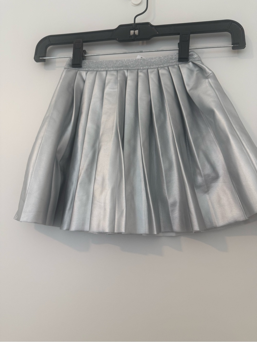 Nordstrom Silver Pleated Metallic Skirt